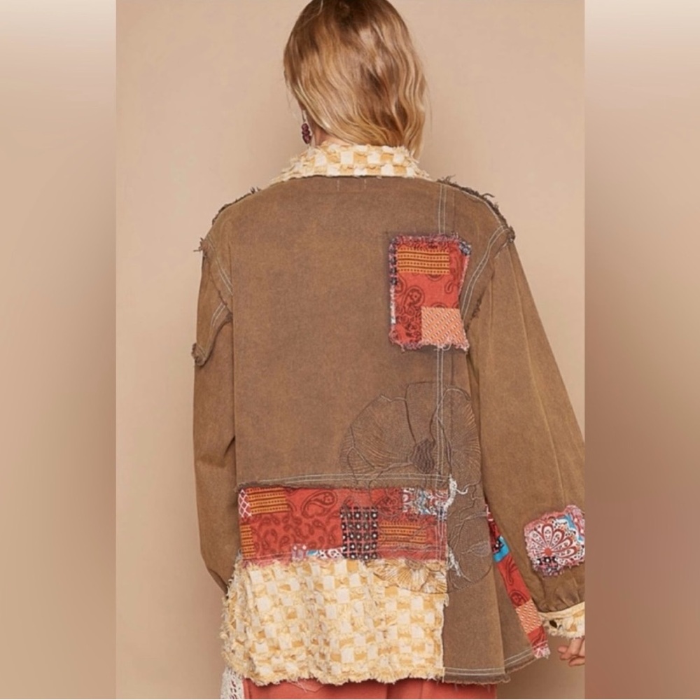 Pol Women's Brown Patchwork Jacket - image 3
